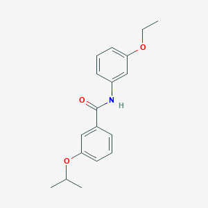 molecular formula C18H21NO3 B268540 N-(3-ethoxyphenyl)-3-isopropoxybenzamide 