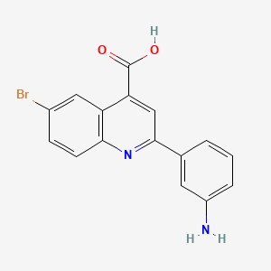 molecular formula C16H11BrN2O2 B2685401 2-(3-Aminophenyl)-6-bromoquinoline-4-carboxylic acid CAS No. 438531-42-1