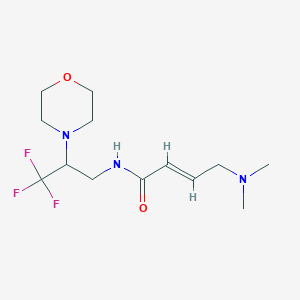 (E)-4-(Dimethylamino)-N-(3,3,3-trifluoro-2-morpholin-4-ylpropyl)but-2-enamide