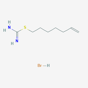 (Hept-6-en-1-ylsulfanyl)methanimidamide hydrobromide
