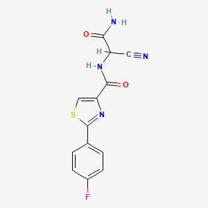 2-Cyano-2-{[2-(4-fluorophenyl)-1,3-thiazol-4-yl]formamido}acetamide