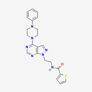 N-(2-(4-(4-phenylpiperazin-1-yl)-1H-pyrazolo[3,4-d]pyrimidin-1-yl)ethyl)thiophene-2-carboxamide