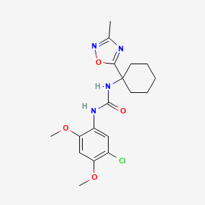 1-(5-Chloro-2,4-dimethoxyphenyl)-3-[1-(3-methyl-1,2,4-oxadiazol-5-yl)cyclohexyl]urea