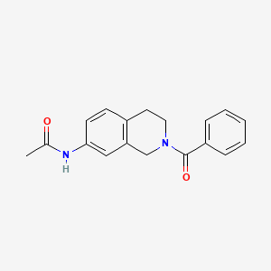 molecular formula C18H18N2O2 B2685425 N-(2-苯甲酰-1,2,3,4-四氢异喹啉-7-基)乙酰胺 CAS No. 955671-93-9