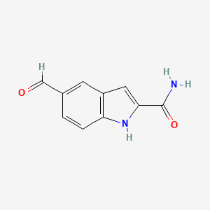B2685430 5-formyl-1H-indole-2-carboxamide CAS No. 877998-68-0