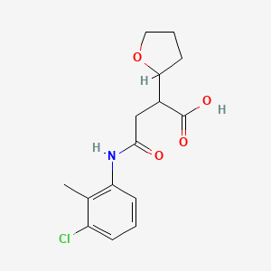 molecular formula C15H18ClNO4 B2685437 N-(3-氯-2-甲基-苯基)-2-(四氢呋喃-2-基)-琥珀酰胺 CAS No. 330466-14-3