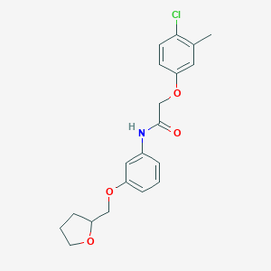 molecular formula C20H22ClNO4 B268544 2-(4-chloro-3-methylphenoxy)-N-[3-(tetrahydro-2-furanylmethoxy)phenyl]acetamide 