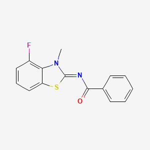 molecular formula C15H11FN2OS B2685464 N-(4-fluoro-3-methyl-1,3-benzothiazol-2-ylidene)benzamide CAS No. 868370-95-0