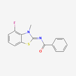 molecular formula C15H11FN2OS B2685464 N-[(2Z)-4-fluoro-3-methyl-2,3-dihydro-1,3-benzothiazol-2-ylidene]benzamide CAS No. 868370-95-0