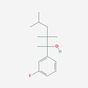 molecular formula C15H23FO B2685475 2-(3-氟苯基)-3,3,5-三甲基己烷-2-醇 CAS No. 254106-46-2