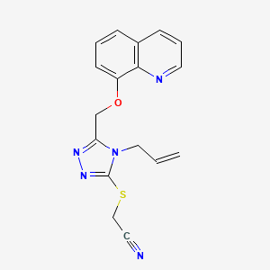 2-[4-Prop-2-enyl-5-(8-quinolyloxymethyl)-1,2,4-triazol-3-ylthio]ethanenitrile