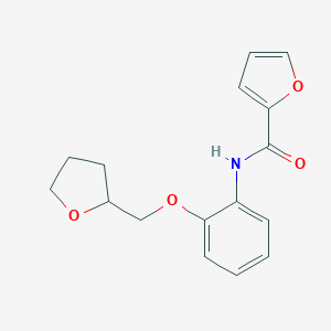 molecular formula C16H17NO4 B268548 N-[2-(tetrahydro-2-furanylmethoxy)phenyl]-2-furamide 