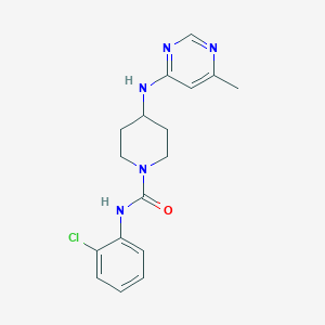 molecular formula C17H20ClN5O B2685480 N-(2-Chlorophenyl)-4-[(6-methylpyrimidin-4-yl)amino]piperidine-1-carboxamide CAS No. 2415629-11-5
