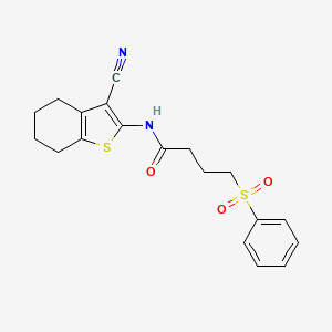 N-(3-cyano-4,5,6,7-tetrahydrobenzo[b]thiophen-2-yl)-4-(phenylsulfonyl)butanamide