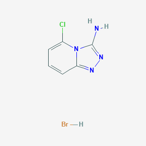 molecular formula C6H6BrClN4 B2685484 5-Chloro-[1,2,4]triazolo[4,3-a]pyridin-3-amine;hydrobromide CAS No. 2567504-40-7