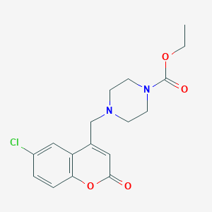 Ethyl 4-[(6-chloro-2-oxochromen-4-yl)methyl]piperazine-1-carboxylate
