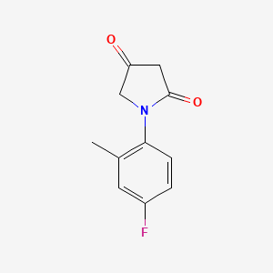molecular formula C11H10FNO2 B2685488 1-(4-氟-2-甲基苯基)吡咯烷-2,4-二酮 CAS No. 1537294-18-0