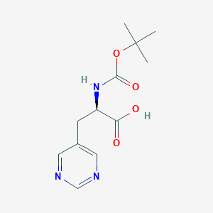 (2R)-2-{[(tert-butoxy)carbonyl]amino}-3-(pyrimidin-5-yl)propanoic acid