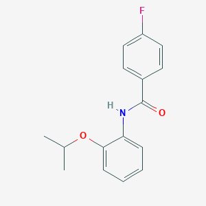 molecular formula C16H16FNO2 B268549 4-fluoro-N-(2-isopropoxyphenyl)benzamide 