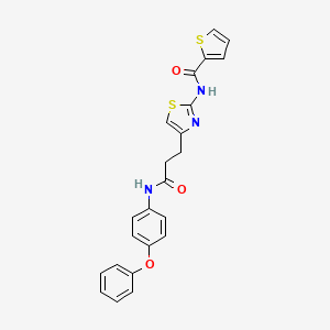 N-(4-(3-oxo-3-((4-phenoxyphenyl)amino)propyl)thiazol-2-yl)thiophene-2-carboxamide