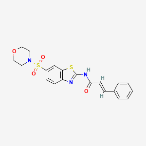 (E)-N-(6-morpholin-4-ylsulfonyl-1,3-benzothiazol-2-yl)-3-phenylprop-2-enamide