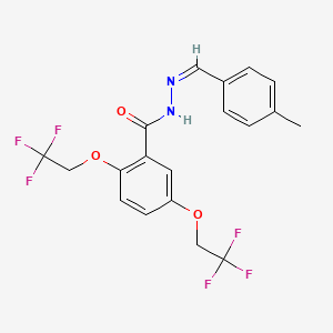 N'-[(Z)-(4-methylphenyl)methylidene]-2,5-bis(2,2,2-trifluoroethoxy)benzenecarbohydrazide