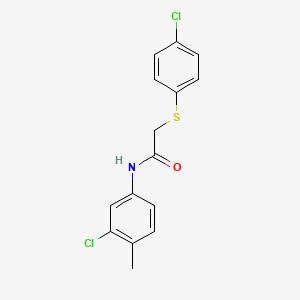 N-(3-chloro-4-methylphenyl)-2-[(4-chlorophenyl)sulfanyl]acetamide