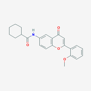 N-[2-(2-methoxyphenyl)-4-oxo-4H-chromen-6-yl]cyclohexanecarboxamide