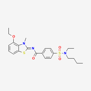 (Z)-4-(N-butyl-N-ethylsulfamoyl)-N-(4-ethoxy-3-methylbenzo[d]thiazol-2(3H)-ylidene)benzamide
