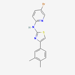 N-(5-bromopyridin-2-yl)-4-(3,4-dimethylphenyl)thiazol-2-amine