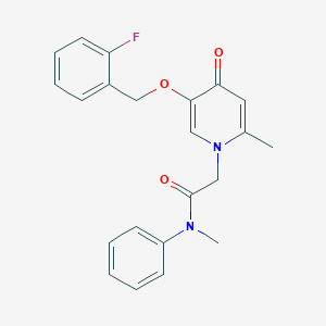 2-(5-((2-fluorobenzyl)oxy)-2-methyl-4-oxopyridin-1(4H)-yl)-N-methyl-N-phenylacetamide