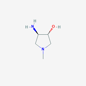 molecular formula C5H12N2O B2685533 (3R,4R)-4-氨基-1-甲基吡咯烷-3-醇 CAS No. 1375066-18-4