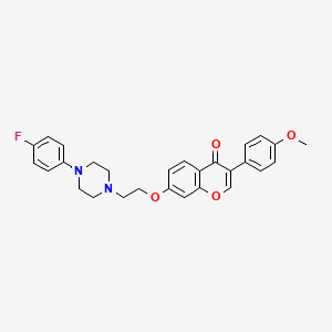 7-(2-(4-(4-fluorophenyl)piperazin-1-yl)ethoxy)-3-(4-methoxyphenyl)-4H-chromen-4-one