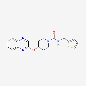 molecular formula C19H20N4O2S B2685538 4-(喹啉-2-基氧基)-N-(噻吩-2-基甲基)哌啶-1-甲酰胺 CAS No. 1704601-74-0