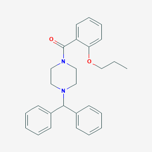 molecular formula C27H30N2O2 B268554 [4-(Diphenylmethyl)piperazin-1-yl](2-propoxyphenyl)methanone 