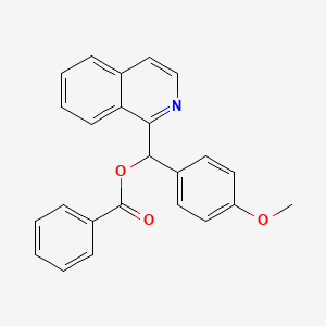 molecular formula C24H19NO3 B2685542 异喹啉-1-基(4-甲氧基苯基)甲酸苯酯 CAS No. 102665-49-6