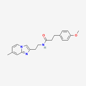 molecular formula C20H23N3O2 B2685543 3-(4-methoxyphenyl)-N-(2-(7-methylimidazo[1,2-a]pyridin-2-yl)ethyl)propanamide CAS No. 868978-02-3