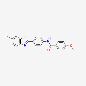molecular formula C23H20N2O2S B2685547 4-ethoxy-N-[4-(6-methyl-1,3-benzothiazol-2-yl)phenyl]benzamide CAS No. 325977-87-5