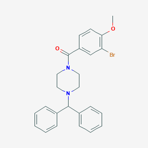 molecular formula C25H25BrN2O2 B268555 (3-Bromo-4-methoxyphenyl)[4-(diphenylmethyl)piperazin-1-yl]methanone 