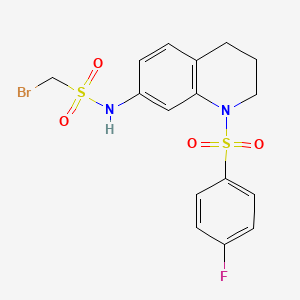 1-bromo-N-(1-((4-fluorophenyl)sulfonyl)-1,2,3,4-tetrahydroquinolin-7-yl)methanesulfonamide