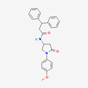 N-[1-(4-methoxyphenyl)-5-oxopyrrolidin-3-yl]-3,3-diphenylpropanamide