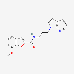 N-(3-(1H-pyrrolo[2,3-b]pyridin-1-yl)propyl)-7-methoxybenzofuran-2-carboxamide