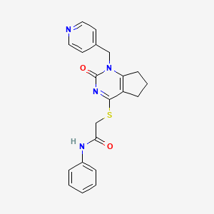 2-((2-oxo-1-(pyridin-4-ylmethyl)-2,5,6,7-tetrahydro-1H-cyclopenta[d]pyrimidin-4-yl)thio)-N-phenylacetamide