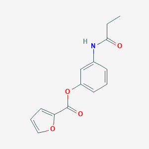 molecular formula C14H13NO4 B268557 3-(Propionylamino)phenyl 2-furoate 