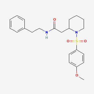 2-(1-((4-methoxyphenyl)sulfonyl)piperidin-2-yl)-N-phenethylacetamide
