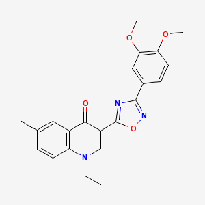 3-[3-(3,4-dimethoxyphenyl)-1,2,4-oxadiazol-5-yl]-1-ethyl-6-methylquinolin-4(1H)-one