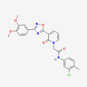 N-(3-chloro-4-methylphenyl)-2-[3-[3-(3,4-dimethoxyphenyl)-1,2,4-oxadiazol-5-yl]-2-oxopyridin-1(2H)-yl]acetamide