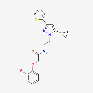 N-(2-(5-cyclopropyl-3-(thiophen-2-yl)-1H-pyrazol-1-yl)ethyl)-2-(2-fluorophenoxy)acetamide