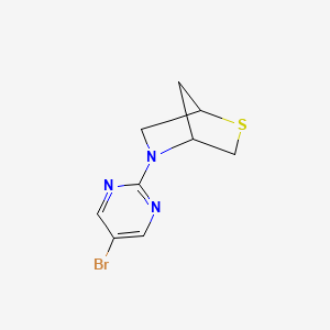 molecular formula C9H10BrN3S B2685592 5-(5-溴嘧啶-2-基)-2-硫代-5-氮杂双环[2.2.1]庚烷 CAS No. 1935957-20-2