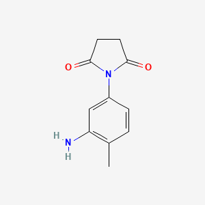 molecular formula C11H12N2O2 B2685595 1-(3-氨基-4-甲基苯基)吡咯烷-2,5-二酮 CAS No. 946753-47-5